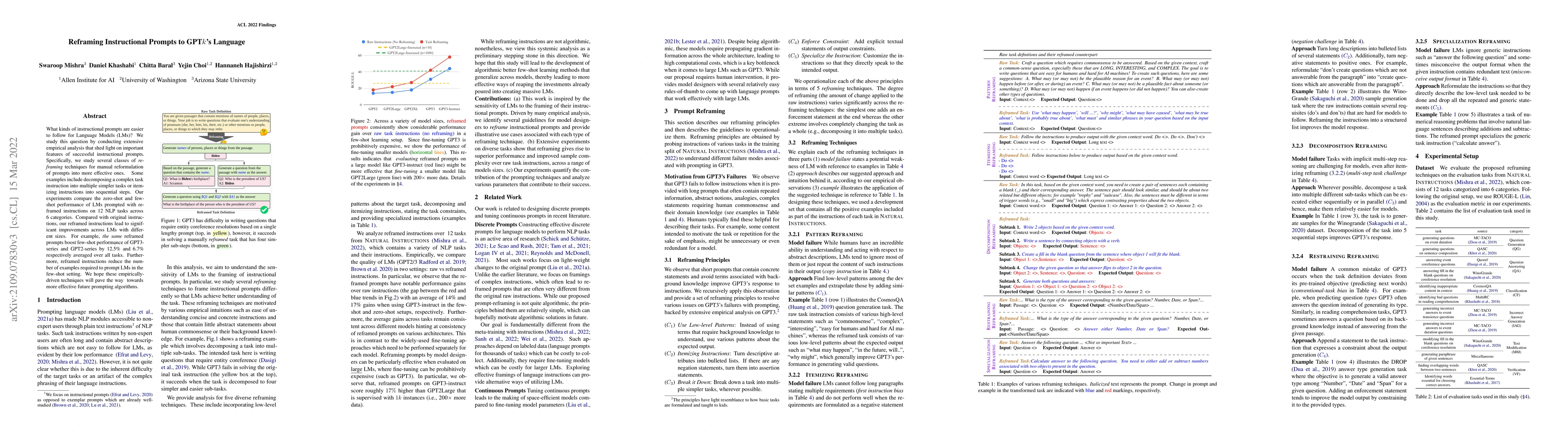 Thumbnail for Reframing Instructional Prompts to GPTk's Language