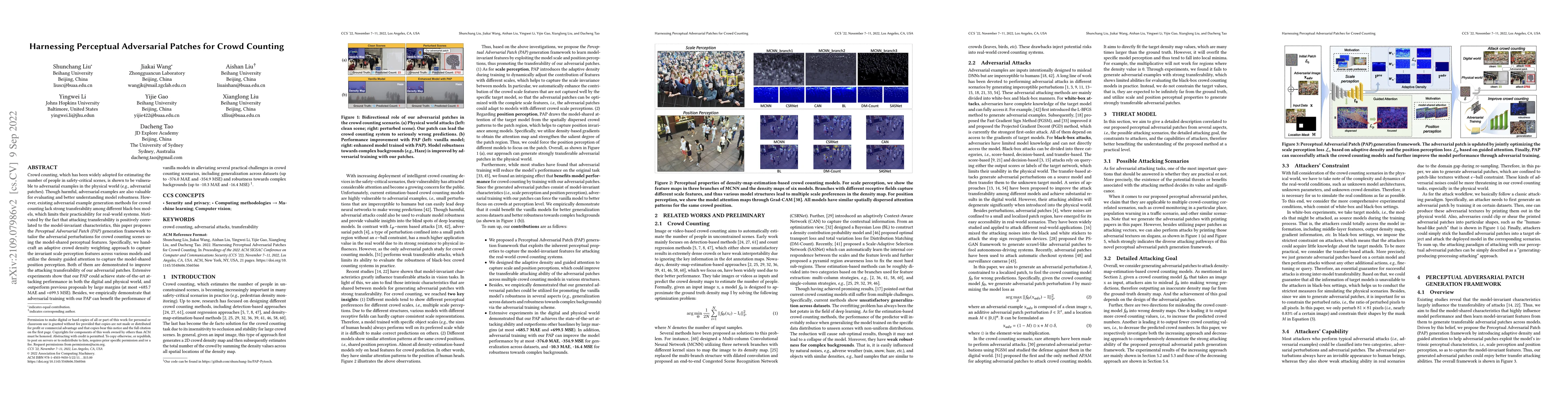 Thumbnail for Harnessing Perceptual Adversarial Patches for Crowd Counting