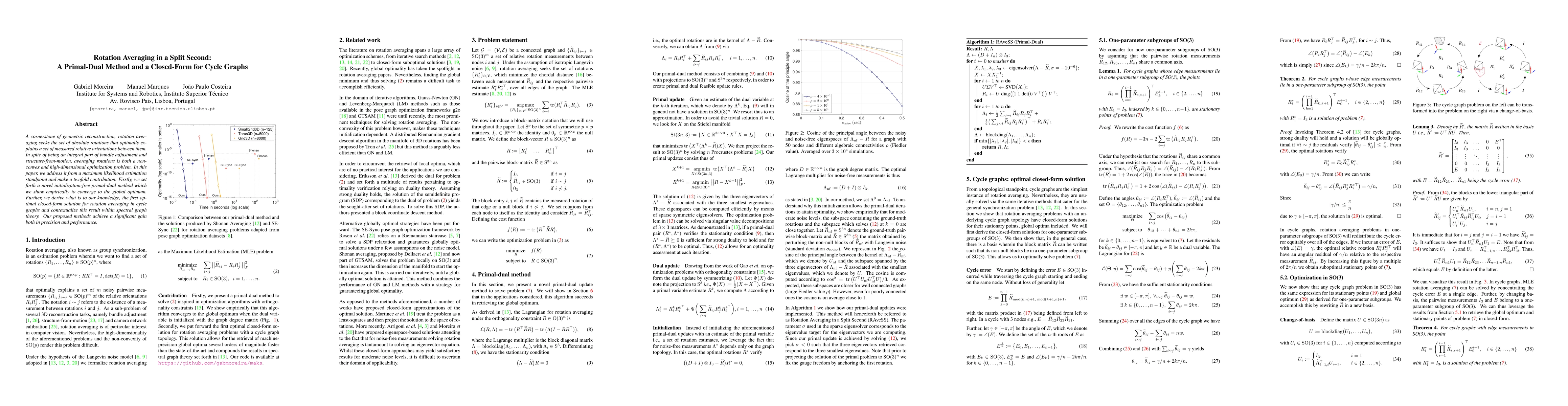 Thumbnail for Rotation Averaging in a Split Second: A Primal-Dual Method and a
  Closed-Form for Cycle Graphs