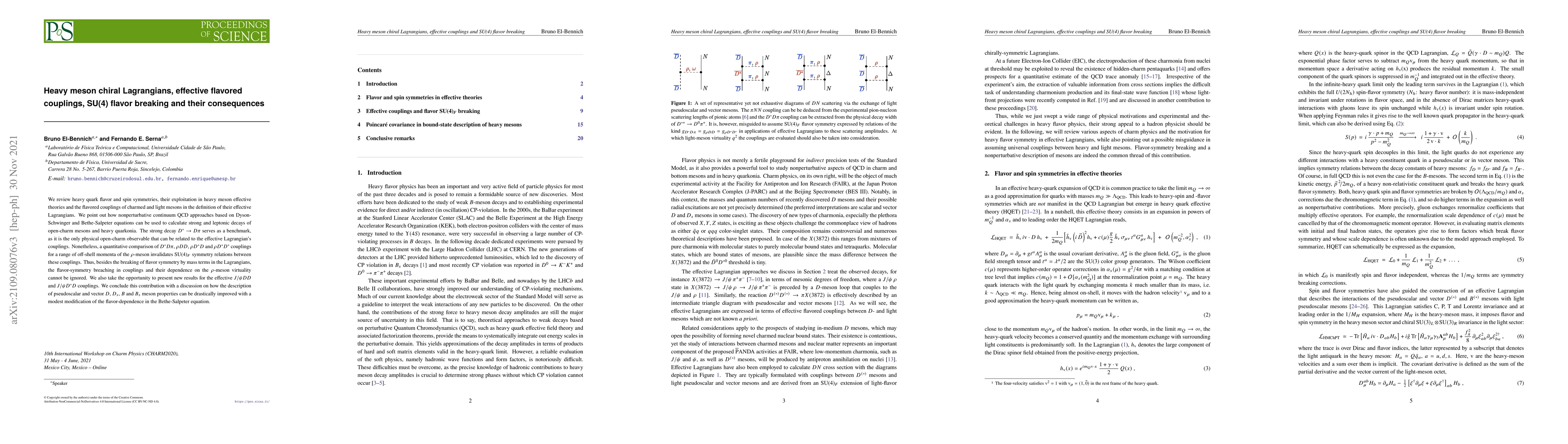 Thumbnail for Heavy-meson chiral Lagrangians, effective flavored couplings, SU(4)
  flavor breaking and their consequences