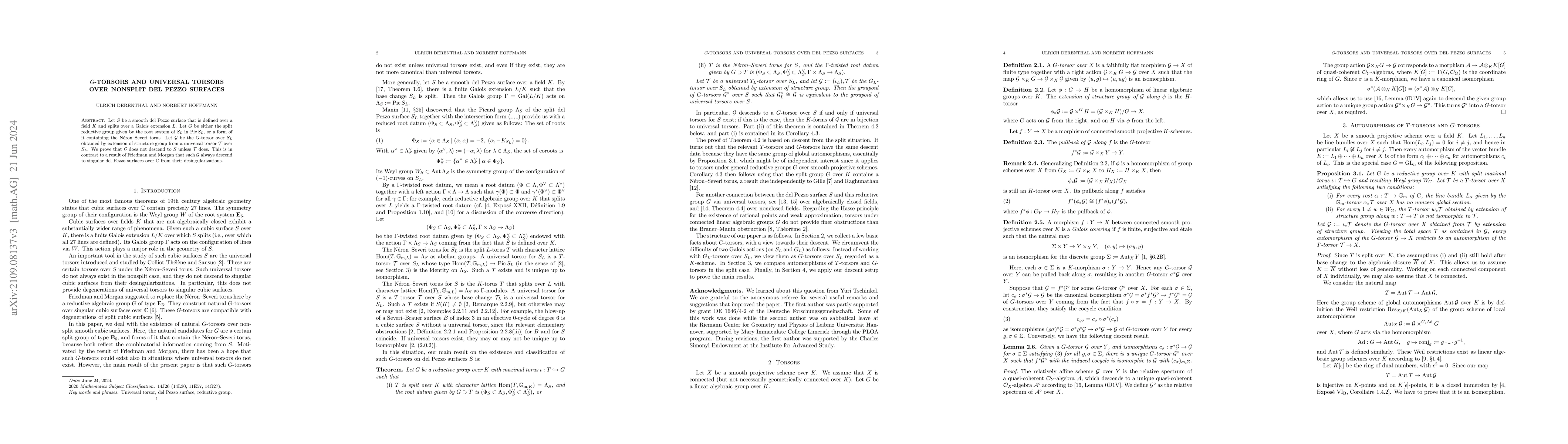 Thumbnail for G-torsors and universal torsors over nonsplit del Pezzo surfaces