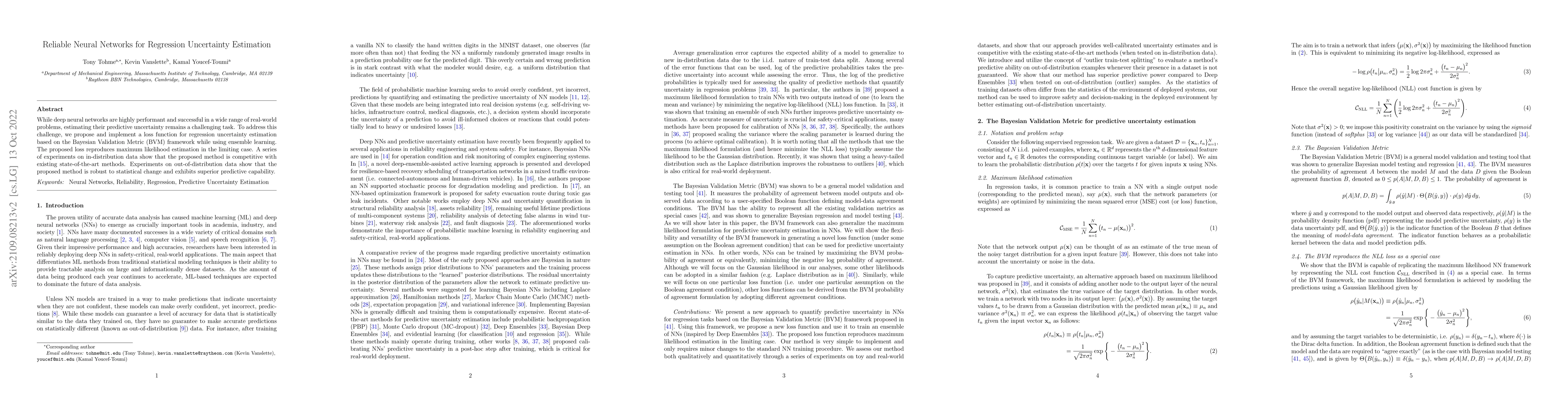 Thumbnail for Reliable Neural Networks for Regression Uncertainty Estimation