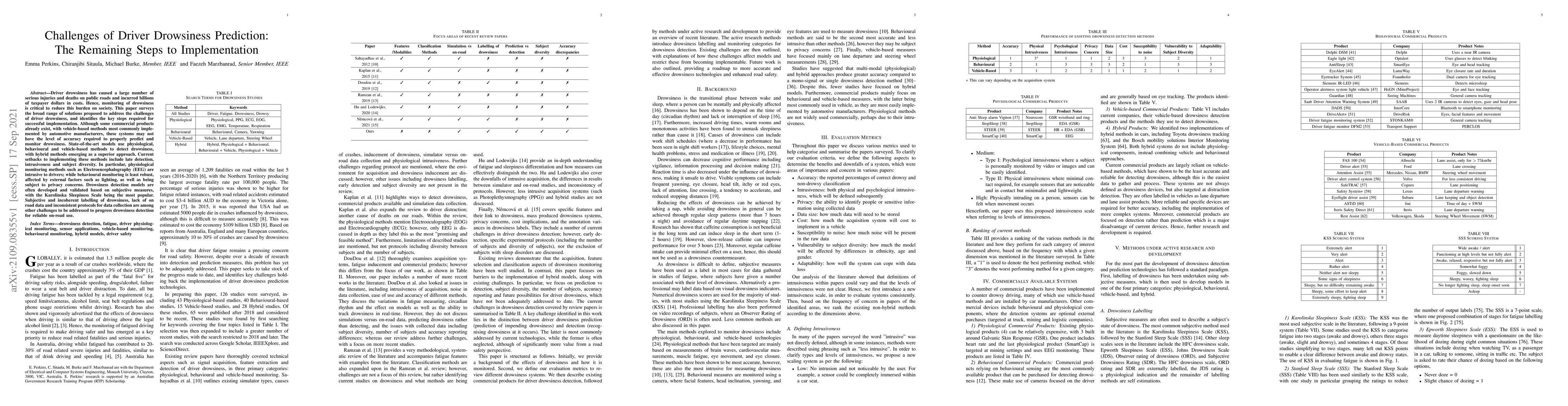 Thumbnail for Challenges of Driver Drowsiness Prediction: The Remaining Steps to
  Implementation
