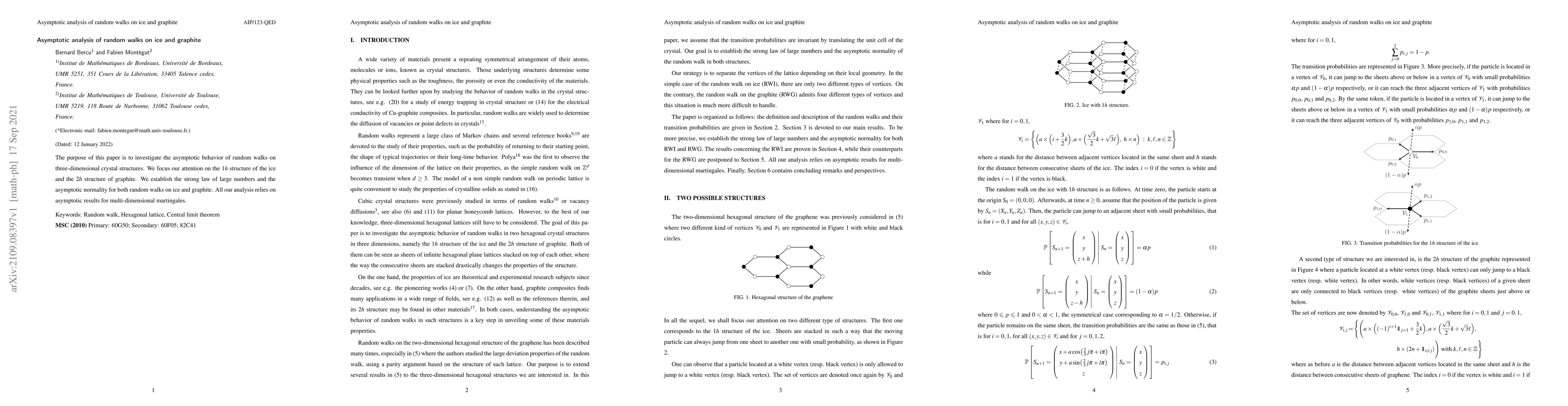 Thumbnail for Asymptotic analysis of random walks on ice and graphite