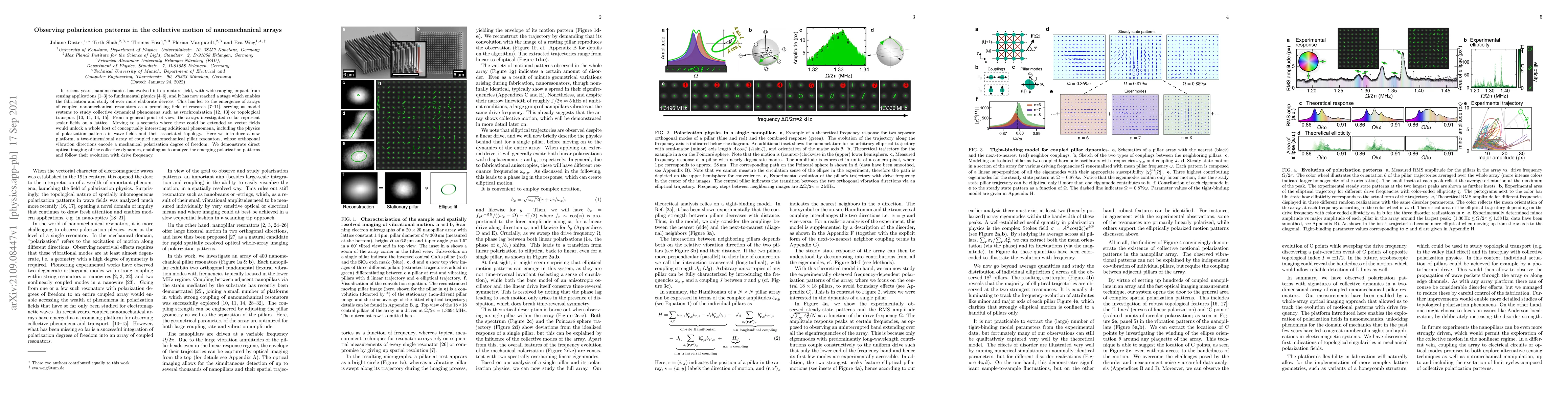 Thumbnail for Observing polarization patterns in the collective motion of
  nanomechanical arrays