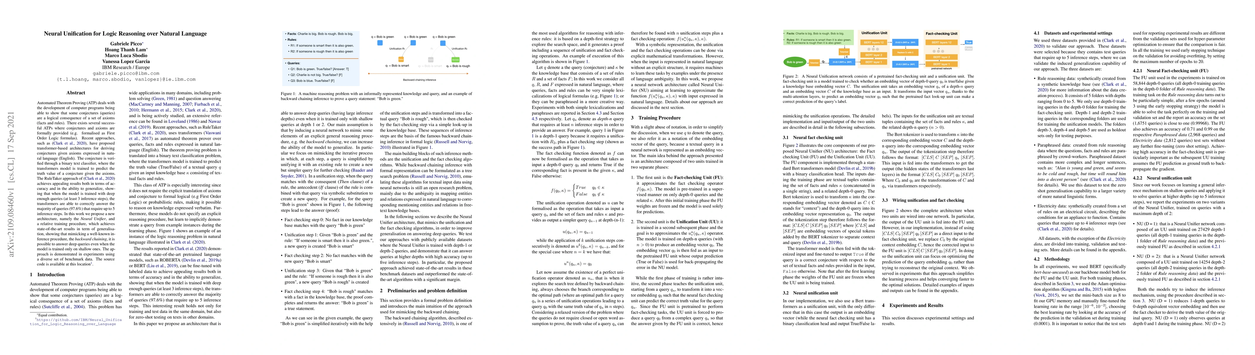 Thumbnail for Neural Unification for Logic Reasoning over Natural Language