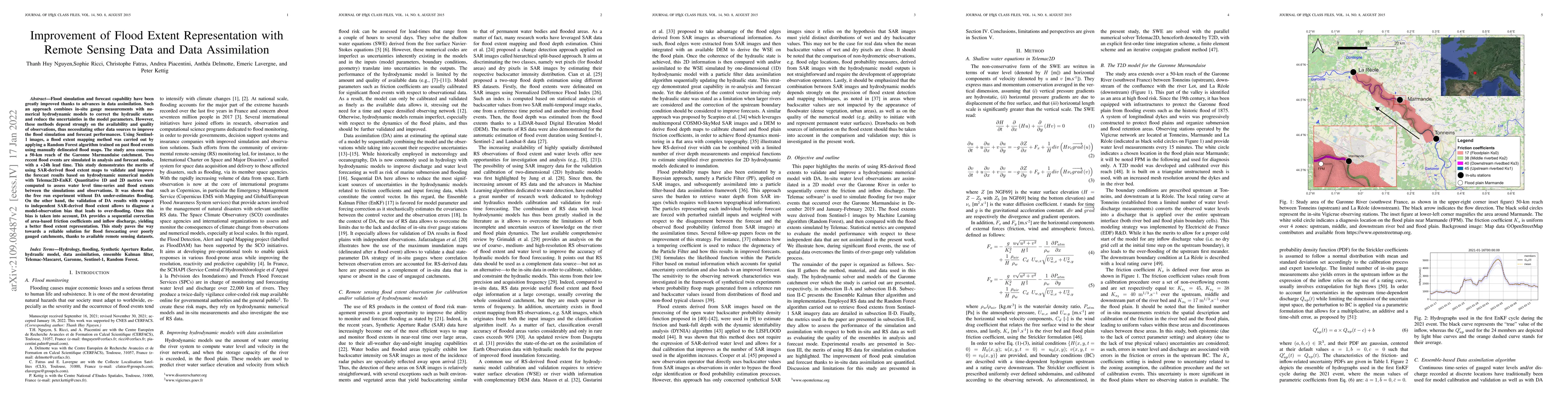 Thumbnail for Improvement of Flood Extent Representation with Remote Sensing Data and
  Data Assimilation