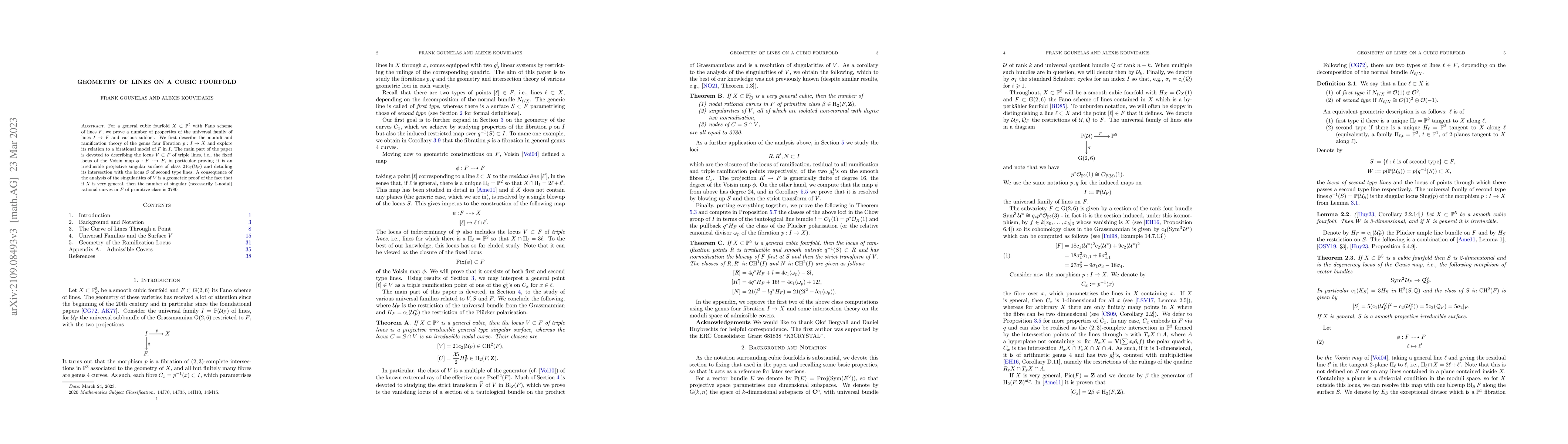 Thumbnail for Geometry of lines on a cubic fourfold