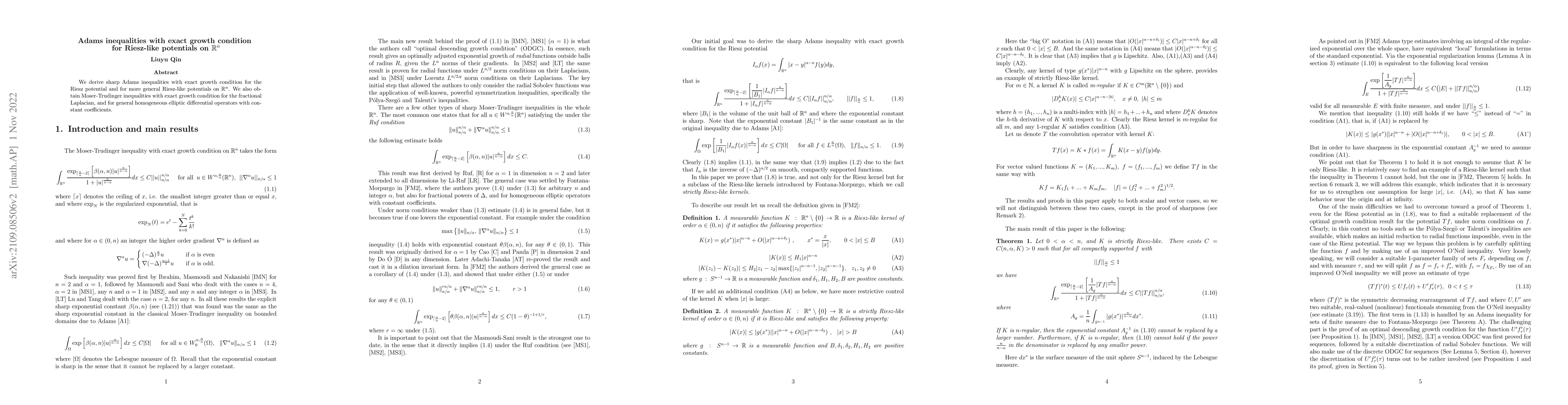 Thumbnail for Adams inequalities with exact growth condition for Riesz-like potentials
  on $\mathbb{R}^n$