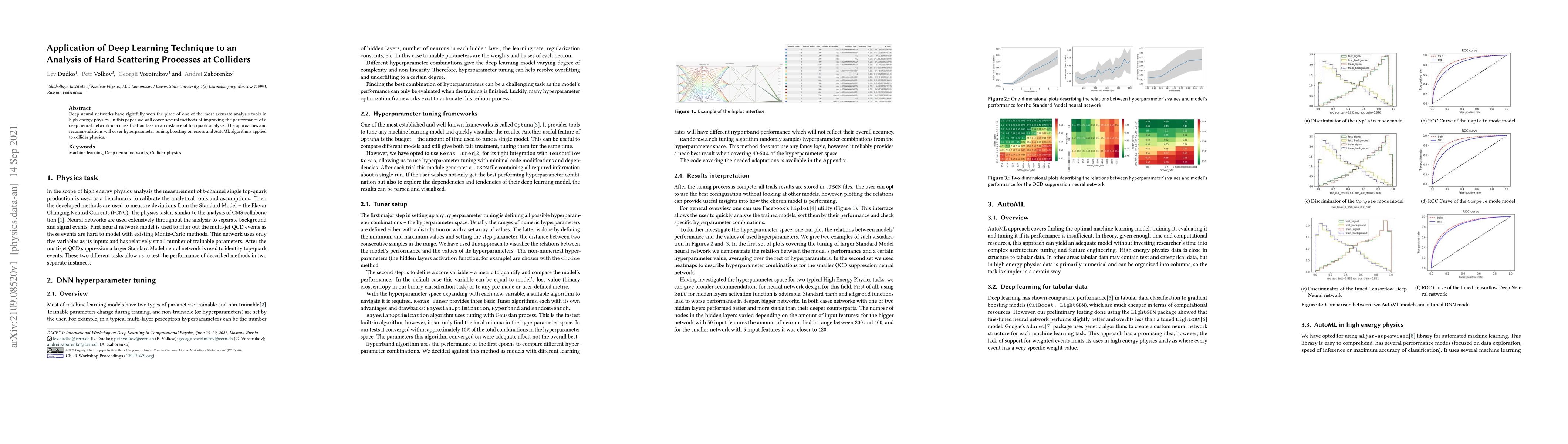 Thumbnail for Application of Deep Learning Technique to an Analysis of Hard Scattering
  Processes at Colliders