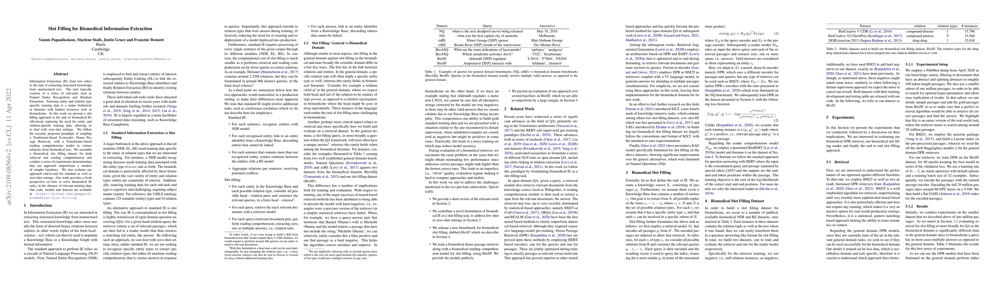 Thumbnail for Slot Filling for Biomedical Information Extraction