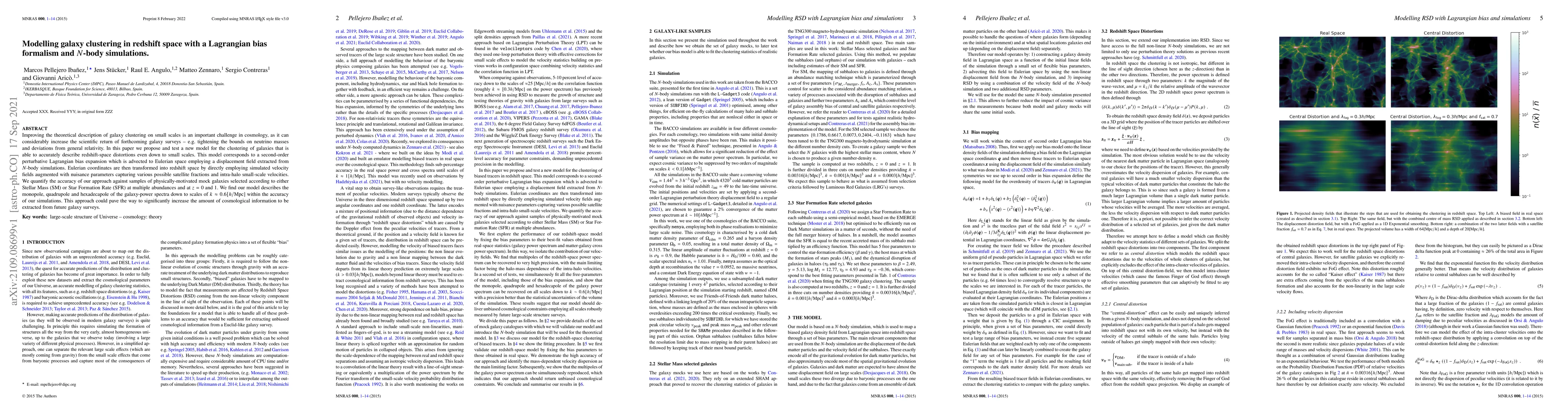 Thumbnail for Modelling galaxy clustering in redshift space with a Lagrangian bias
  formalism and $N$-body simulations