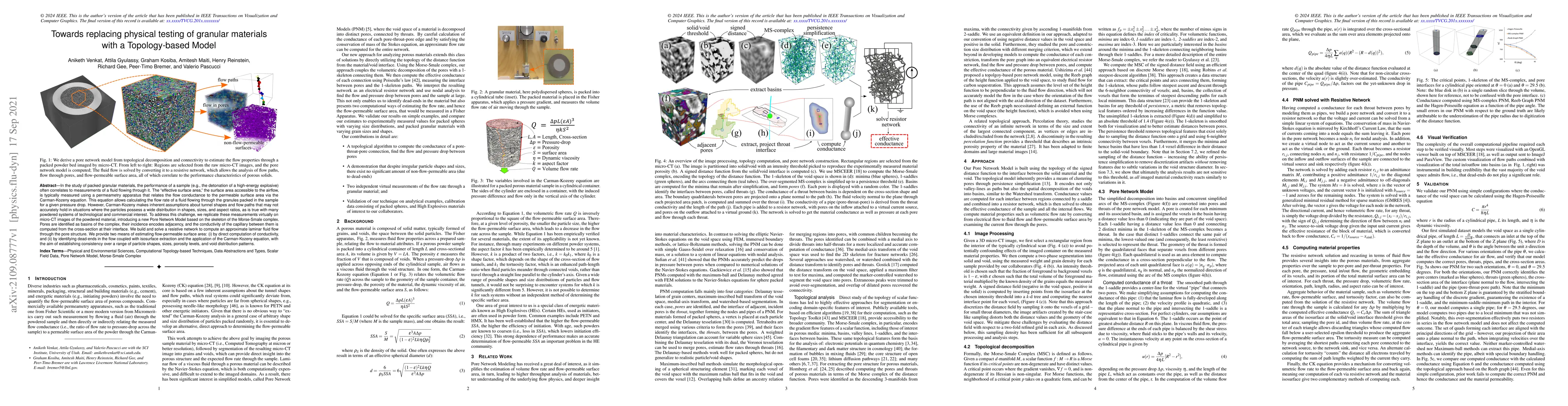Thumbnail for Towards replacing physical testing of granular materials with a
  Topology-based Model