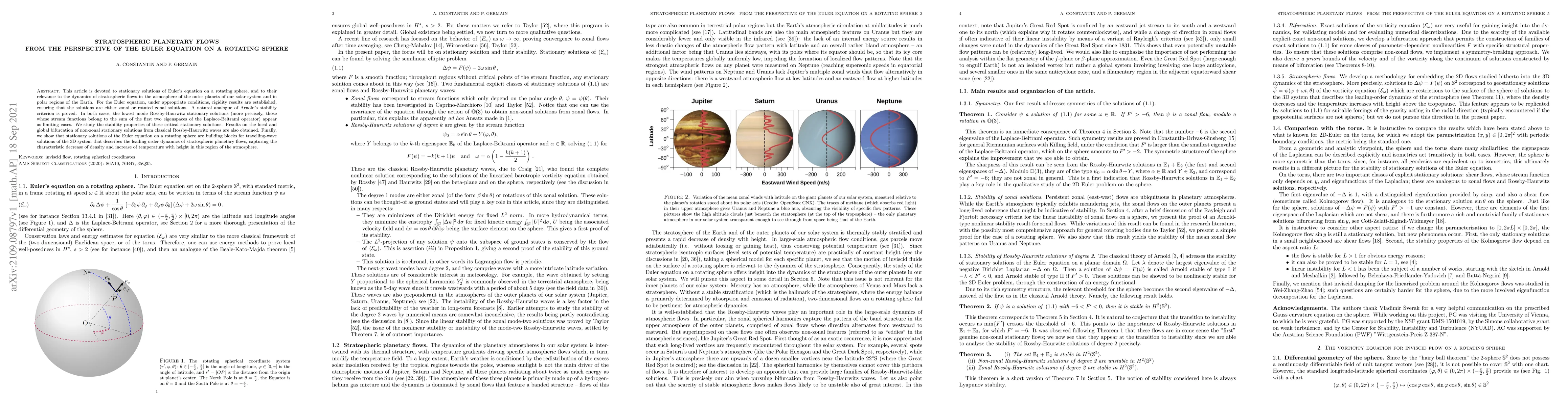 Thumbnail for Stratospheric planetary flows from the perspective of the Euler equation
  on a rotating sphere