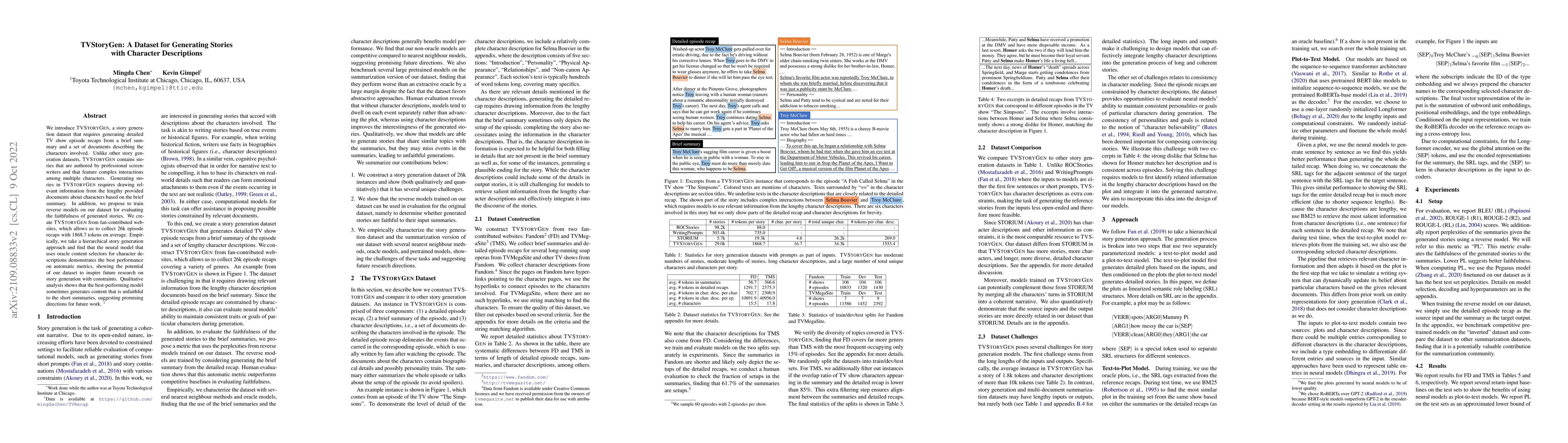 Thumbnail for TVStoryGen: A Dataset for Generating Stories with Character Descriptions