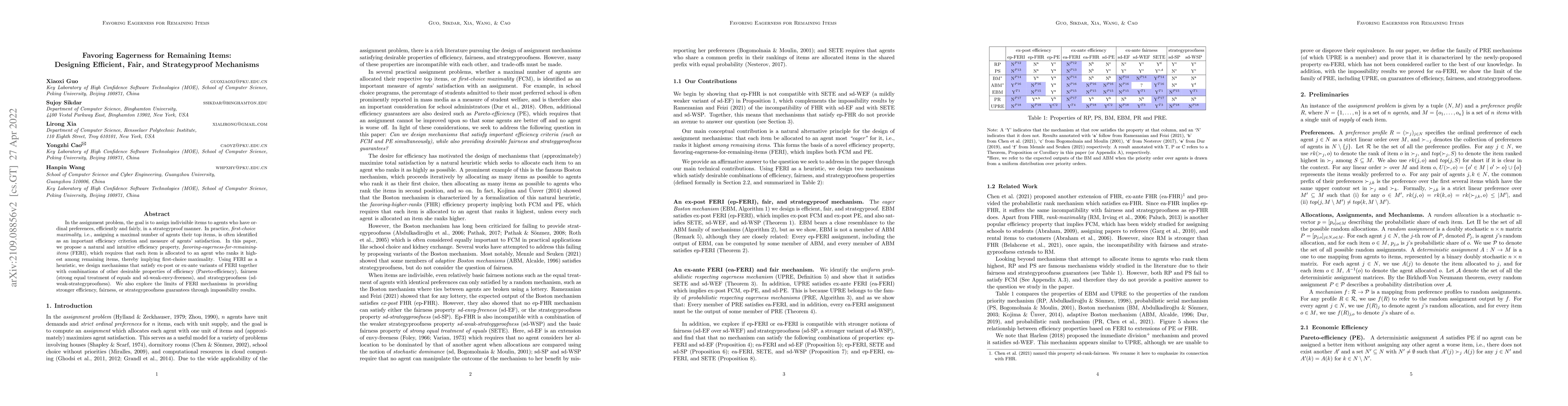 Thumbnail for Favoring Eagerness for Remaining Items: Designing Efficient, Fair, and
  Strategyproof Mechanisms