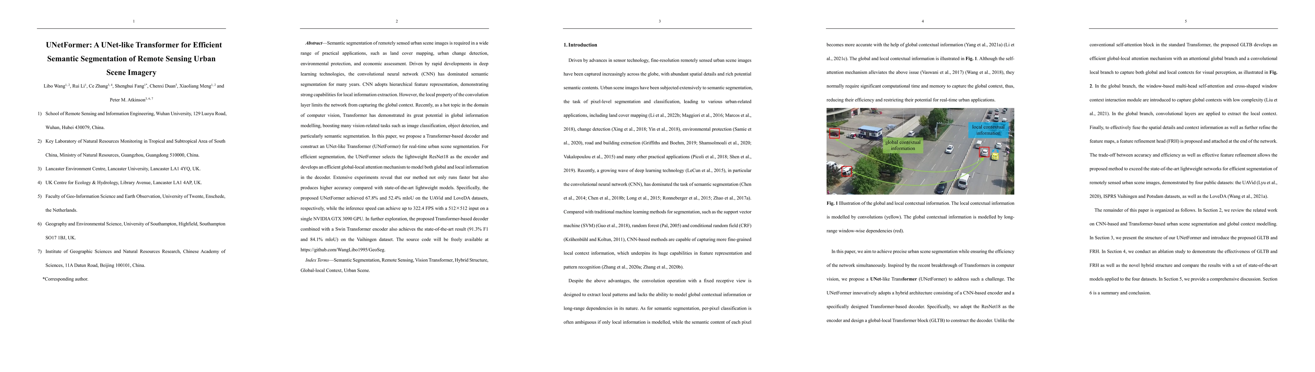 Thumbnail for UNetFormer: A UNet-like Transformer for Efficient Semantic Segmentation
  of Remote Sensing Urban Scene Imagery