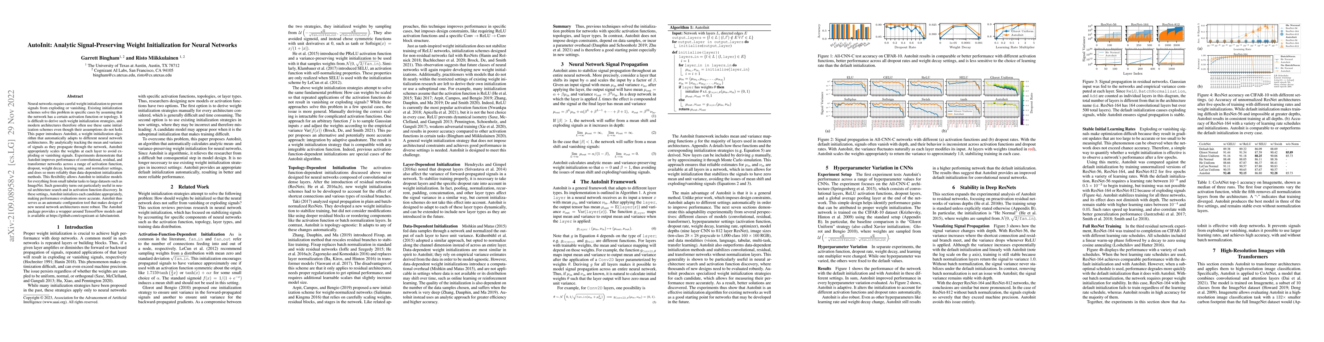 Thumbnail for AutoInit: Analytic Signal-Preserving Weight Initialization for Neural
  Networks