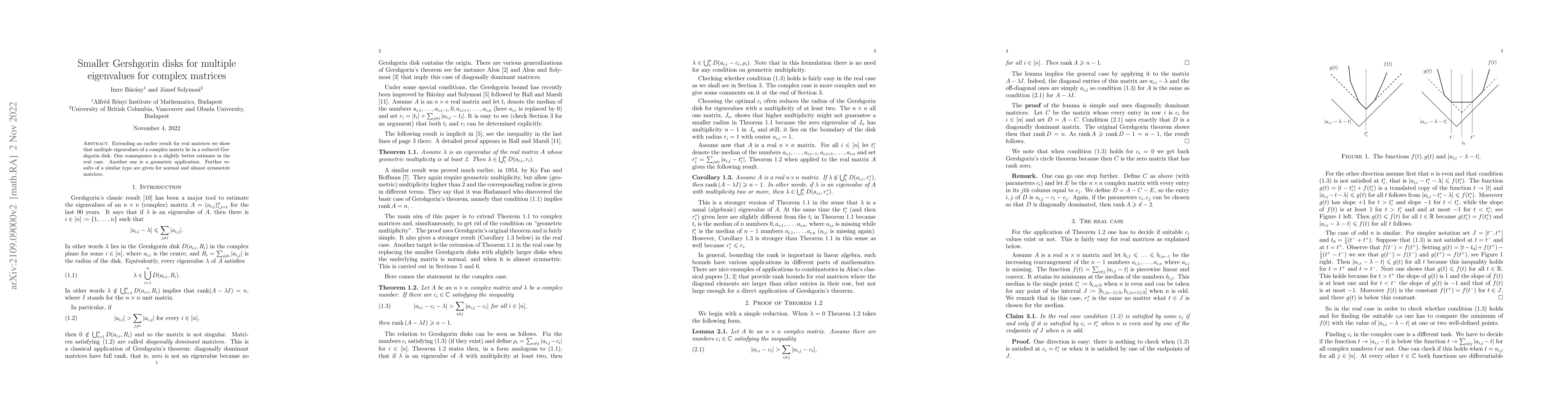 Thumbnail for Smaller Gershgorin disks for multiple eigenvalues for complex matrices