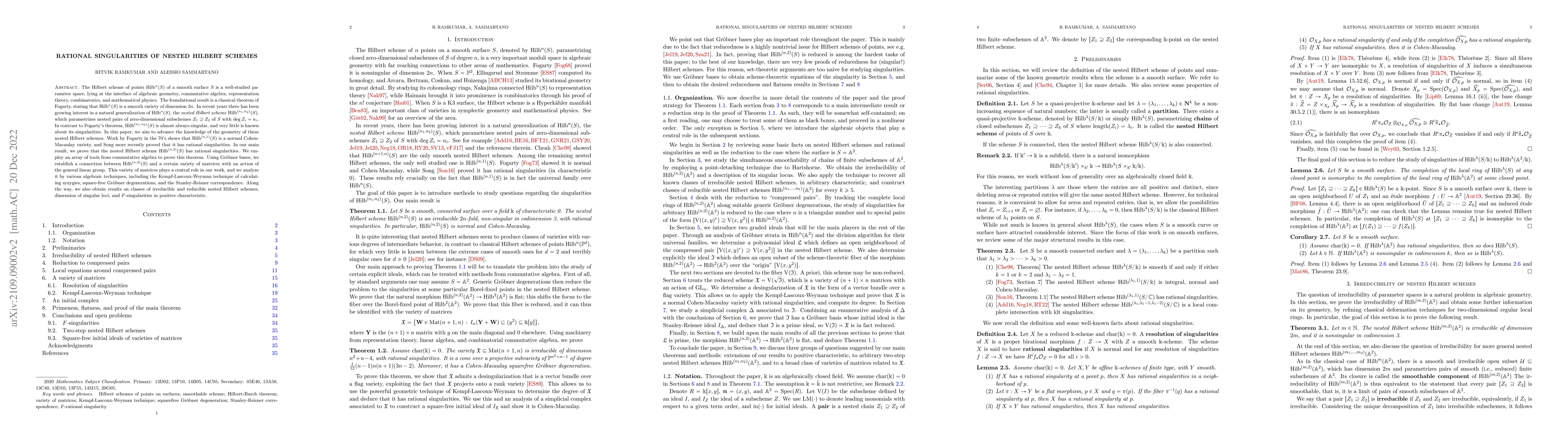 Thumbnail for Rational singularities of nested Hilbert schemes