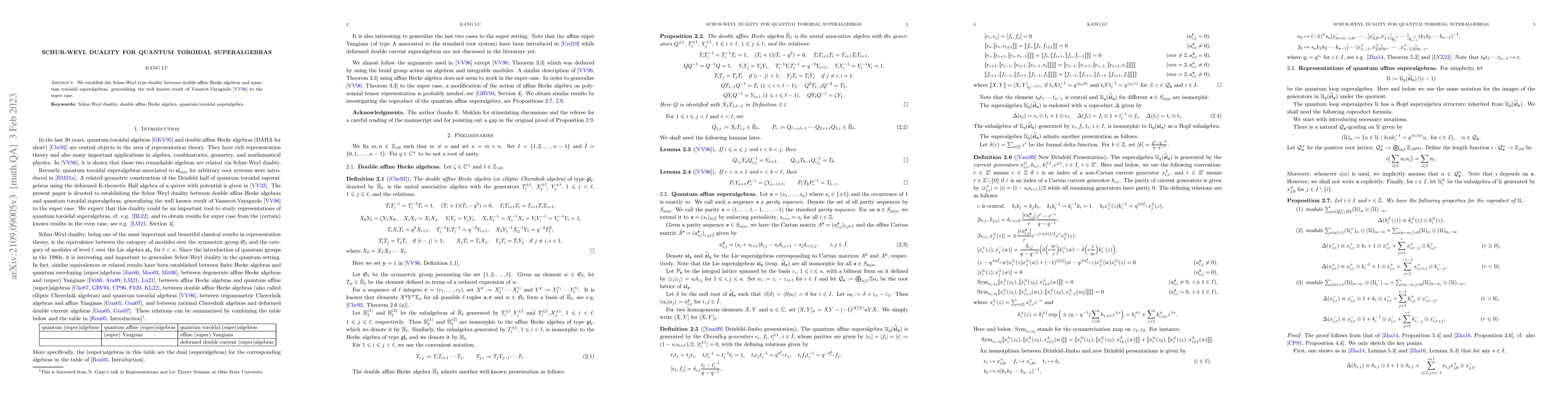 Thumbnail for Schur-Weyl duality for quantum toroidal superalgebras