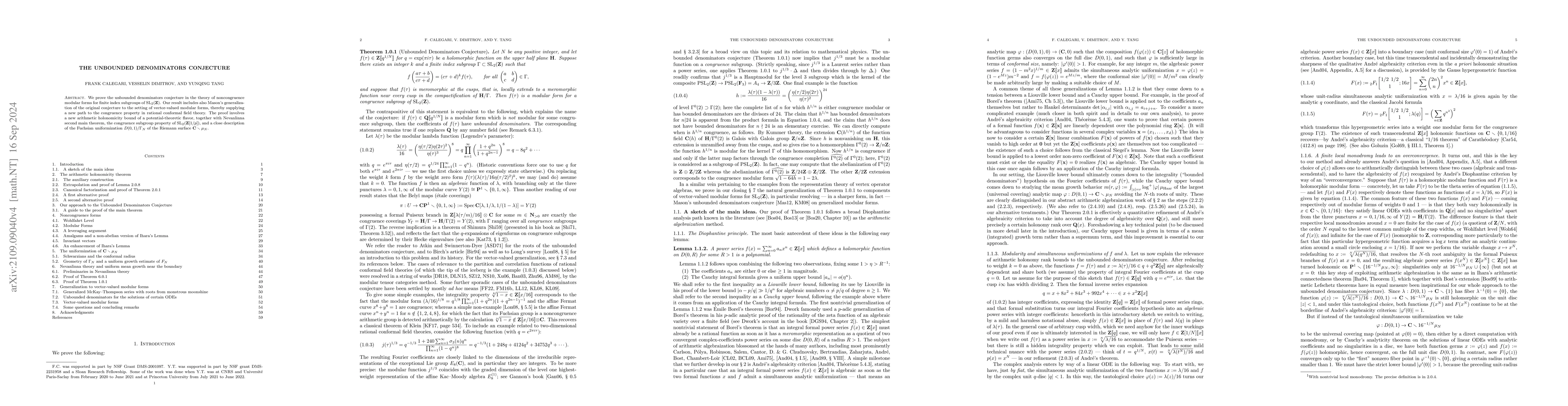 Thumbnail for The Unbounded Denominators Conjecture
