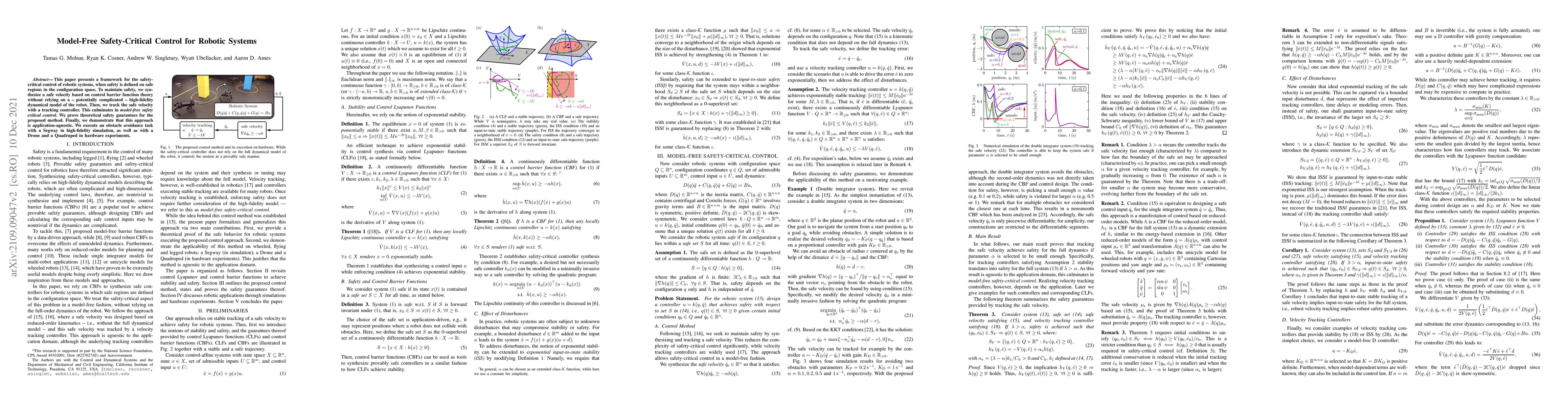 Thumbnail for Model-Free Safety-Critical Control for Robotic Systems
