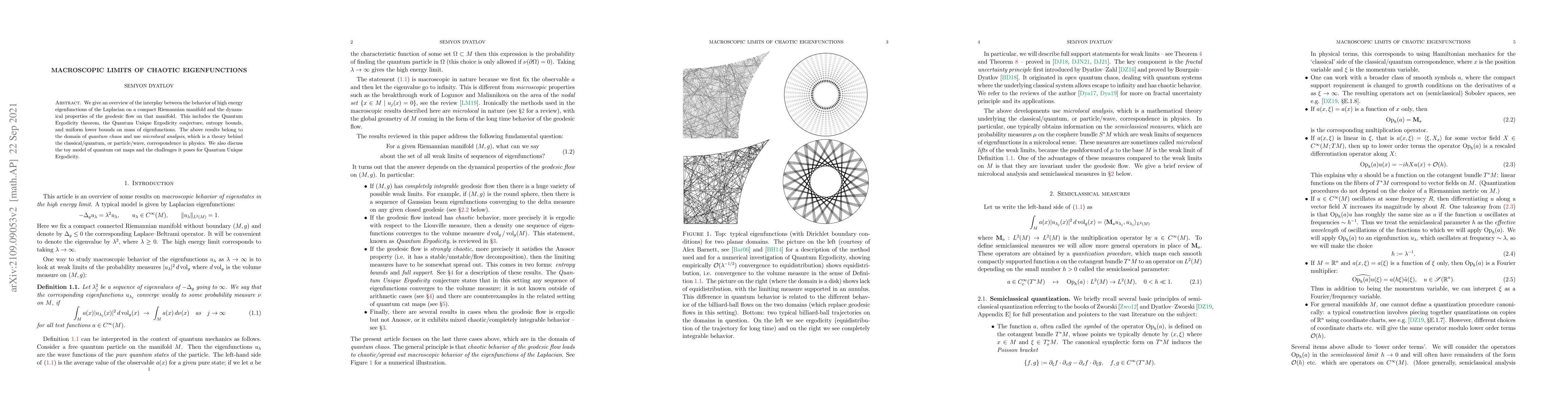 Thumbnail for Macroscopic limits of chaotic eigenfunctions