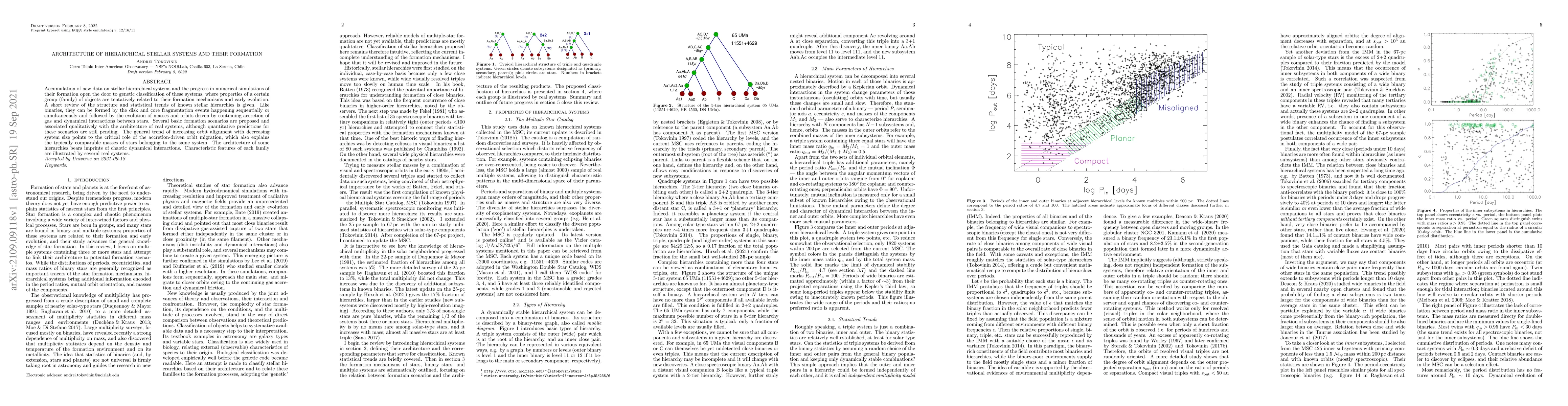 Thumbnail for Architecture of Hierarchical Stellar Systems and their Formation