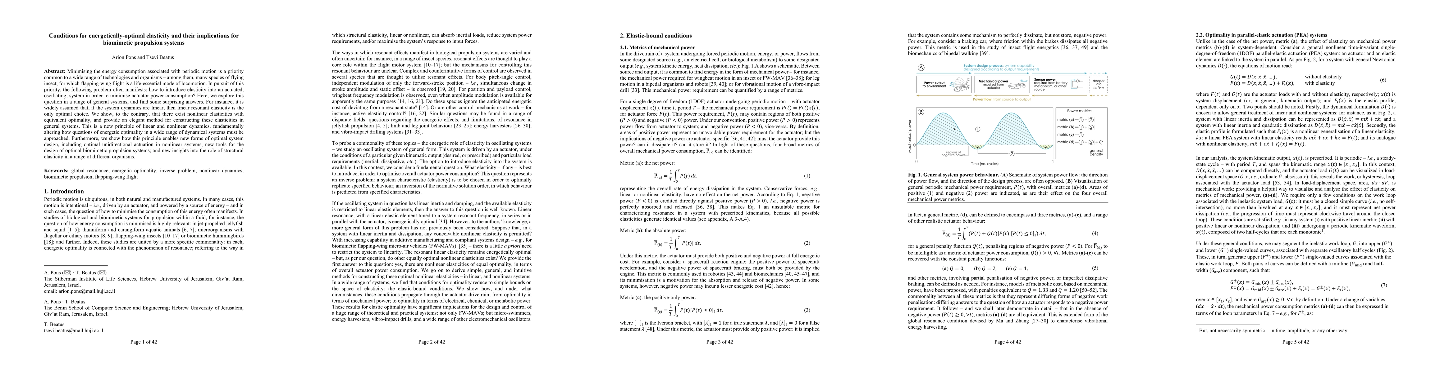Thumbnail for Conditions for energetically-optimal elasticity and their implications
  for biomimetic propulsion systems