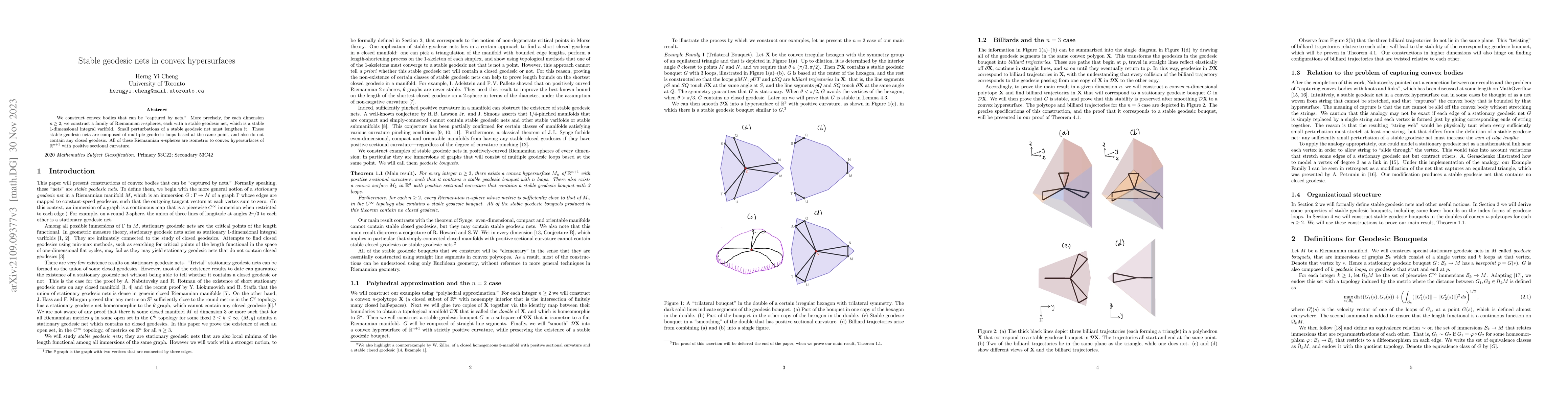 Thumbnail for Stable geodesic nets in convex hypersurfaces