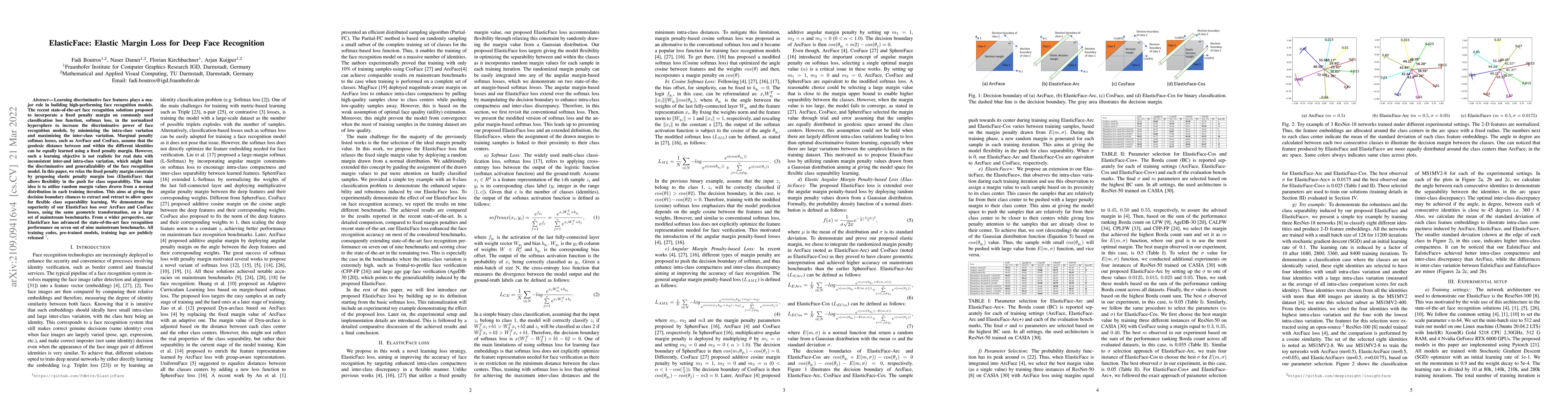 Thumbnail for ElasticFace: Elastic Margin Loss for Deep Face Recognition