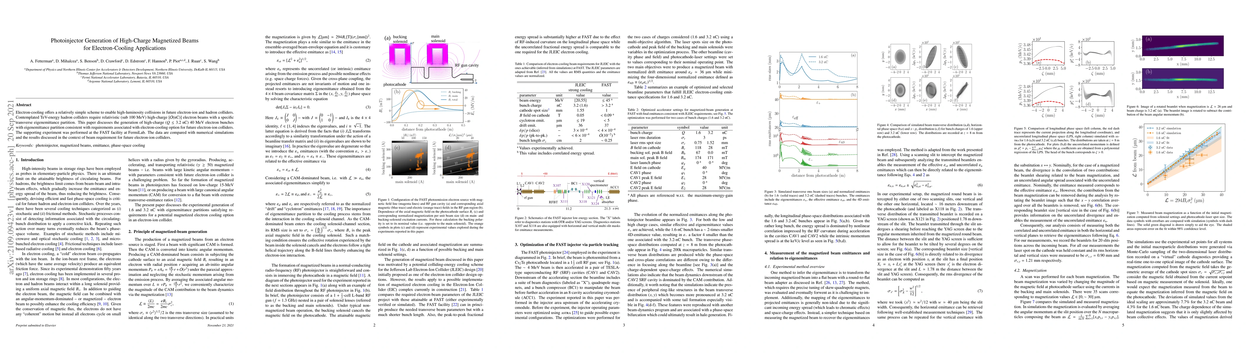 Thumbnail for Photoinjector Generation of High-Charge Magnetized Beams for
  Electron-Cooling Applications