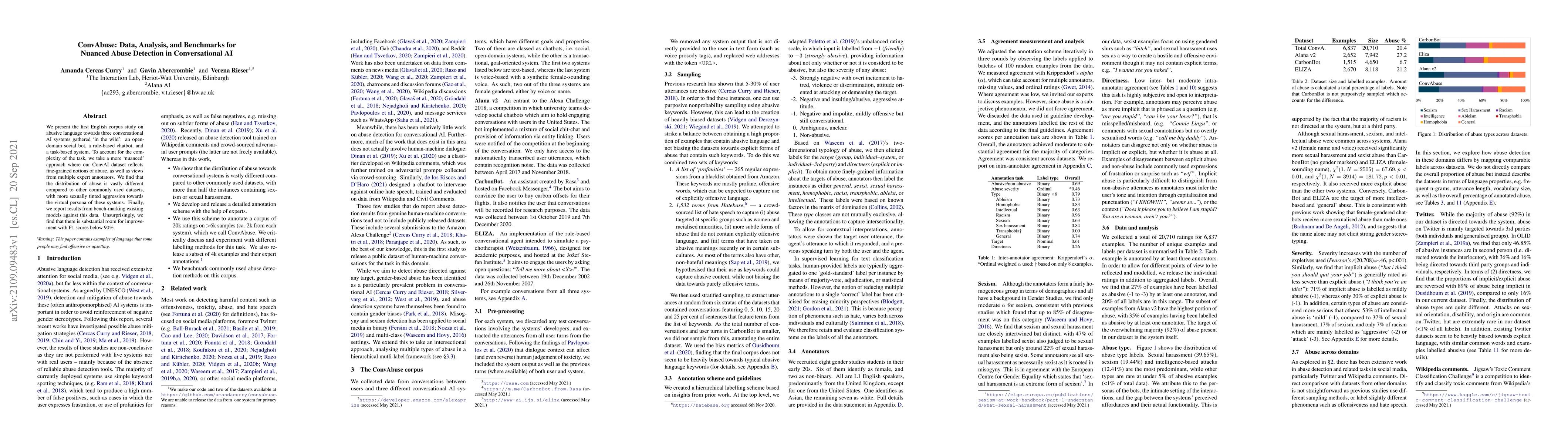 Thumbnail for ConvAbuse: Data, Analysis, and Benchmarks for Nuanced Abuse Detection in
  Conversational AI