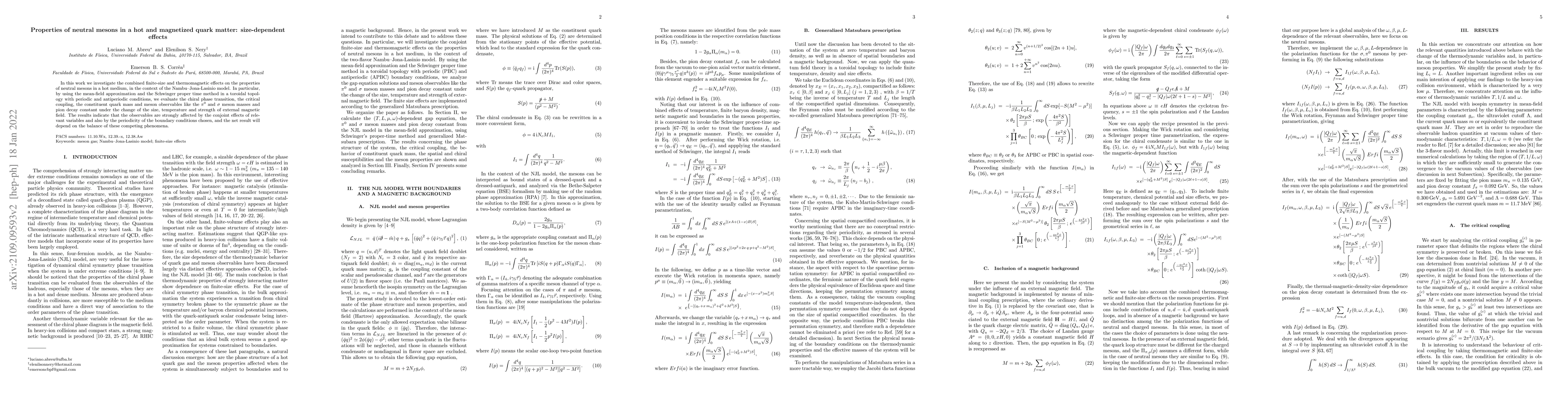 Thumbnail for Properties of neutral mesons in a hot and magnetized quark matter:
  size-dependent effects