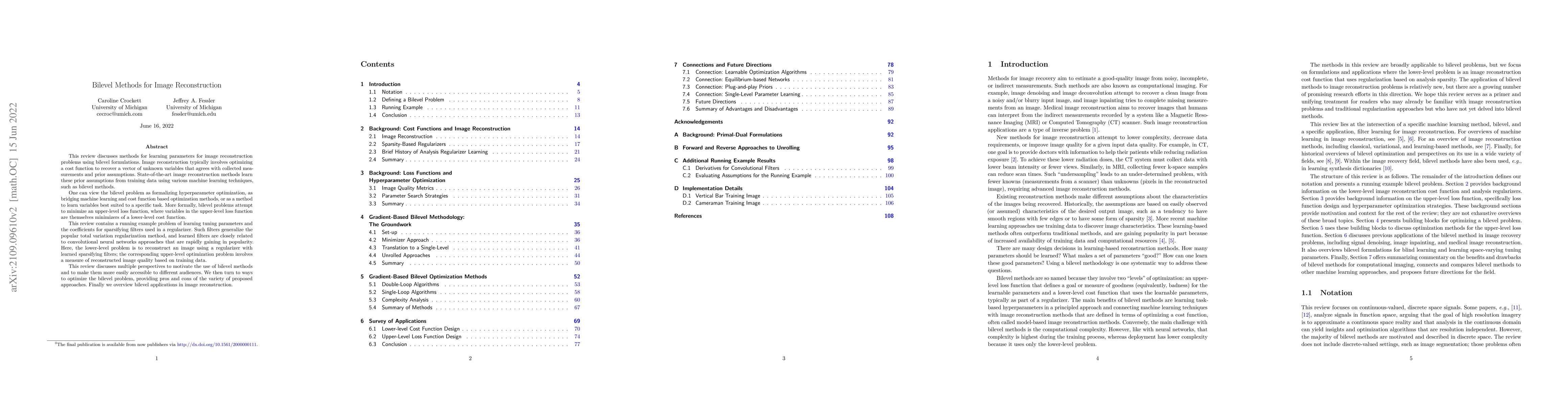 Thumbnail for Bilevel methods for image reconstruction