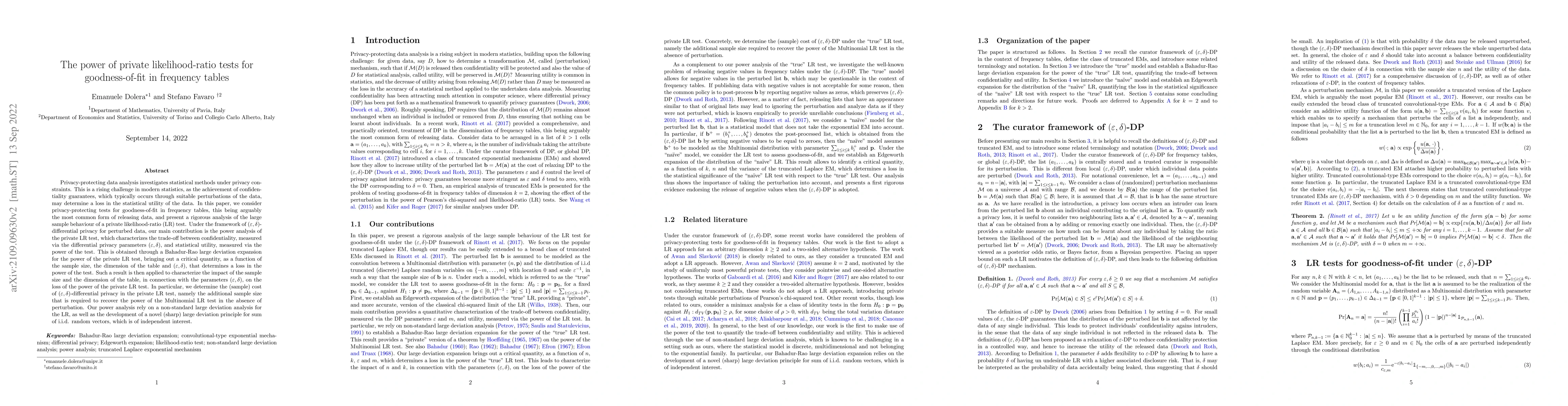 Thumbnail for The power of private likelihood-ratio tests for goodness-of-fit in
  frequency tables