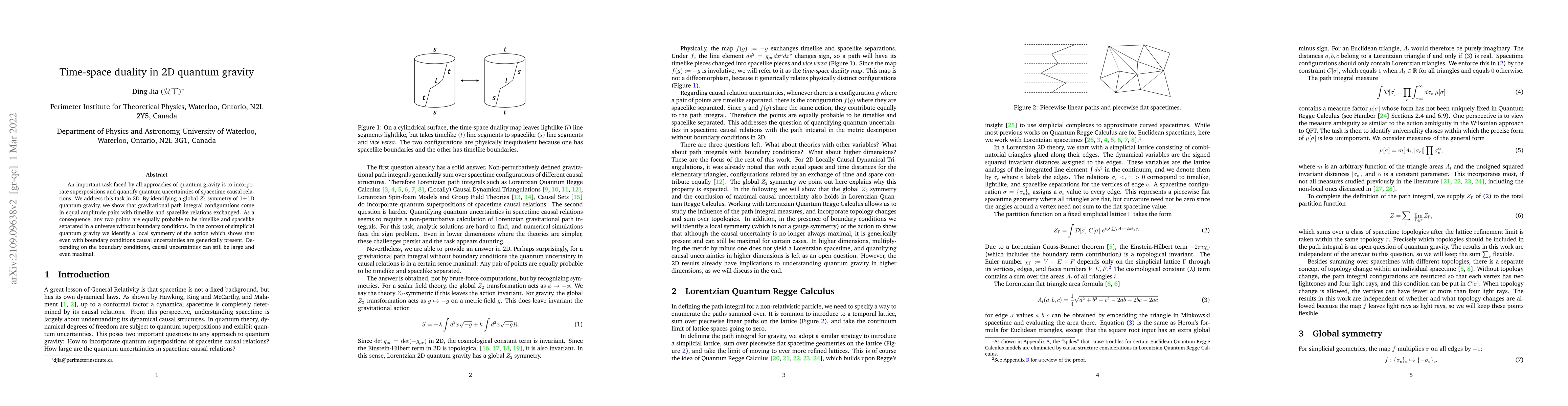 Thumbnail for Time-space duality in 2D quantum gravity