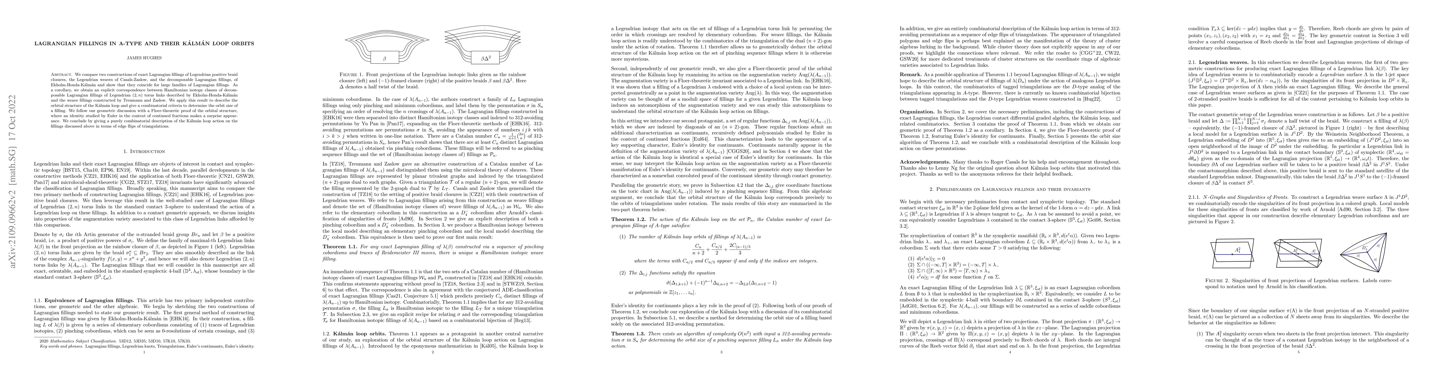 Thumbnail for Lagrangian Fillings in A-type and their Kalman Loop Orbits