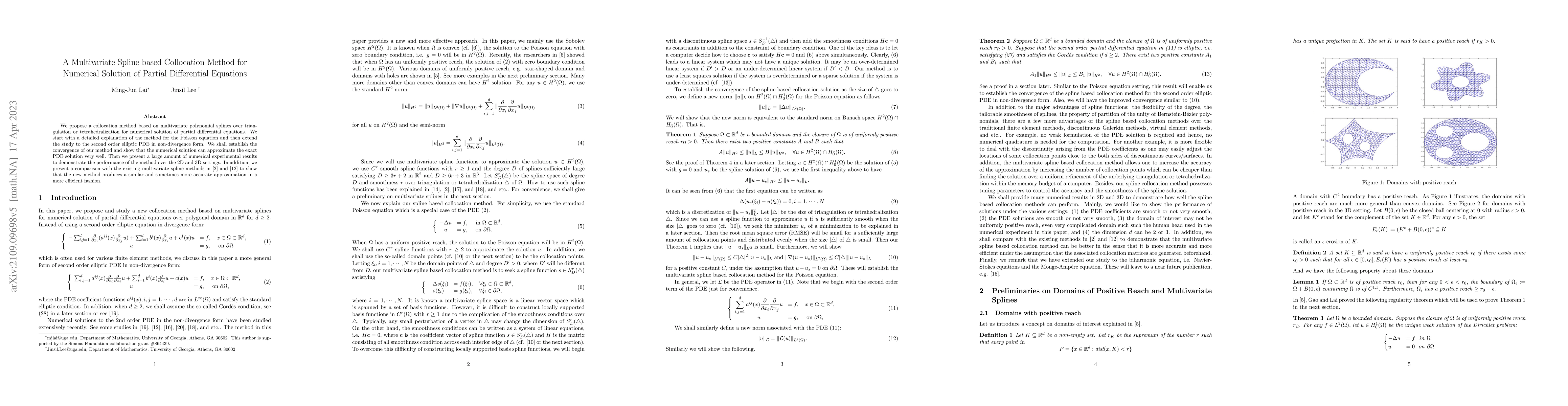 Thumbnail for A Multivariate Spline based Collocation Method for Numerical Solution of
  Partial Differential Equations