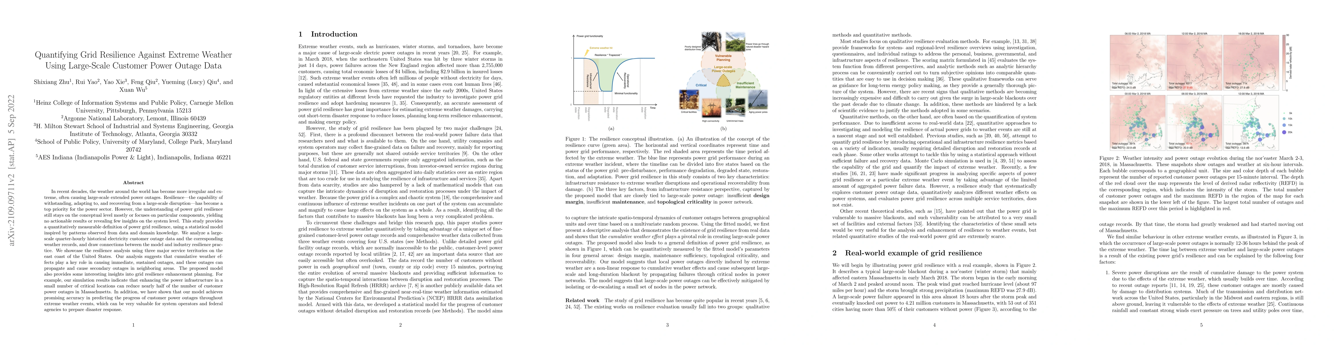 Thumbnail for Quantifying Grid Resilience Against Extreme Weather Using Large-Scale
  Customer Power Outage Data