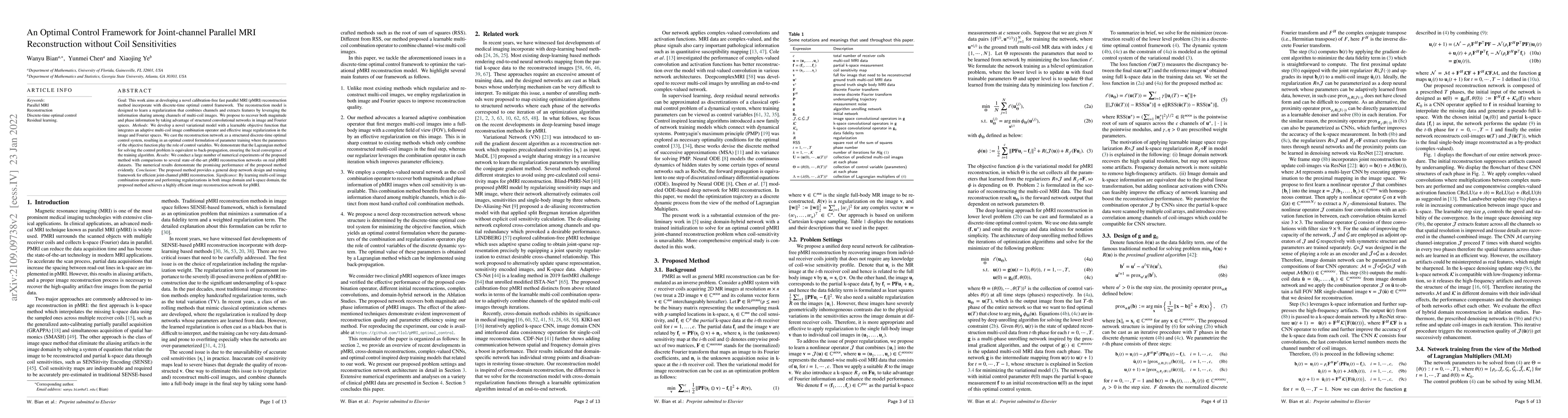 Thumbnail for An Optimal Control Framework for Joint-channel Parallel MRI
  Reconstruction without Coil Sensitivities