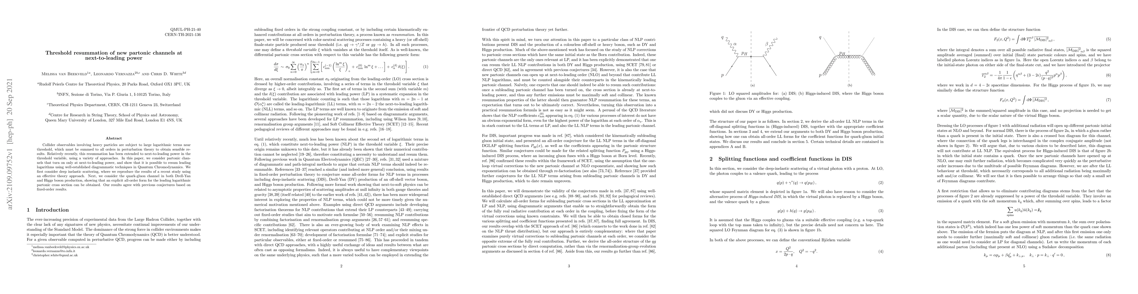 Thumbnail for Threshold resummation of new partonic channels at next-to-leading power