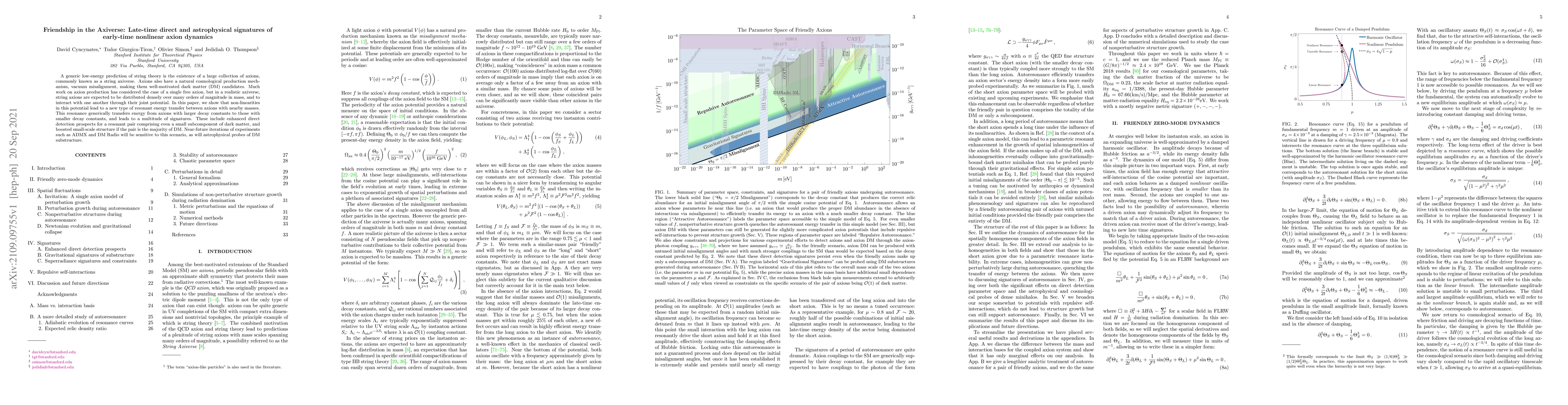 Thumbnail for Friendship in the Axiverse: Late-time direct and astrophysical
  signatures of early-time nonlinear axion dynamics