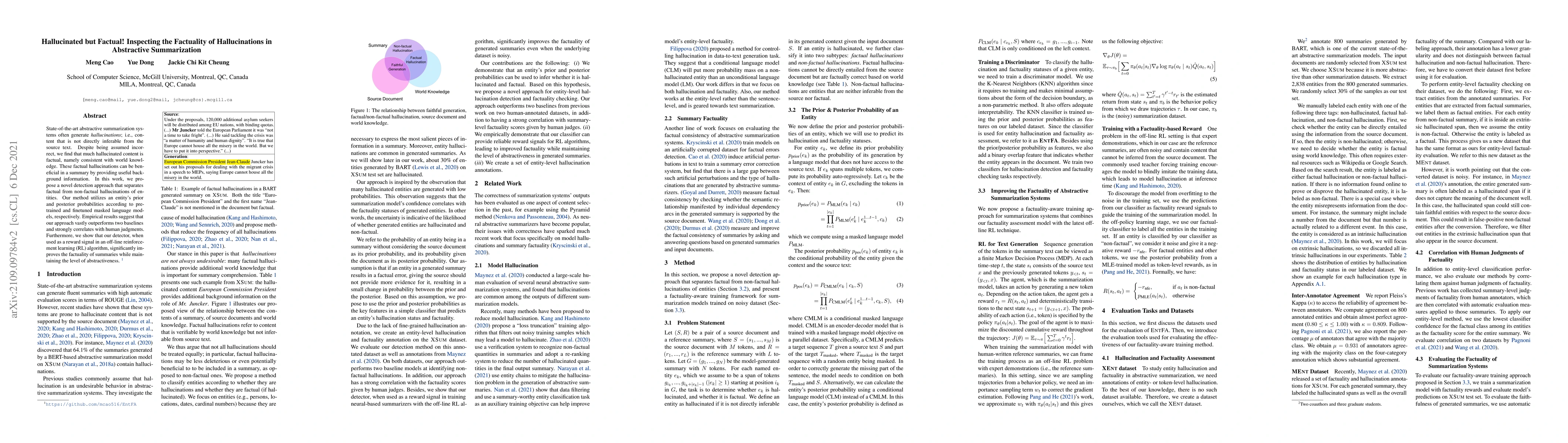 Thumbnail for Hallucinated but Factual! Inspecting the Factuality of Hallucinations in
  Abstractive Summarization