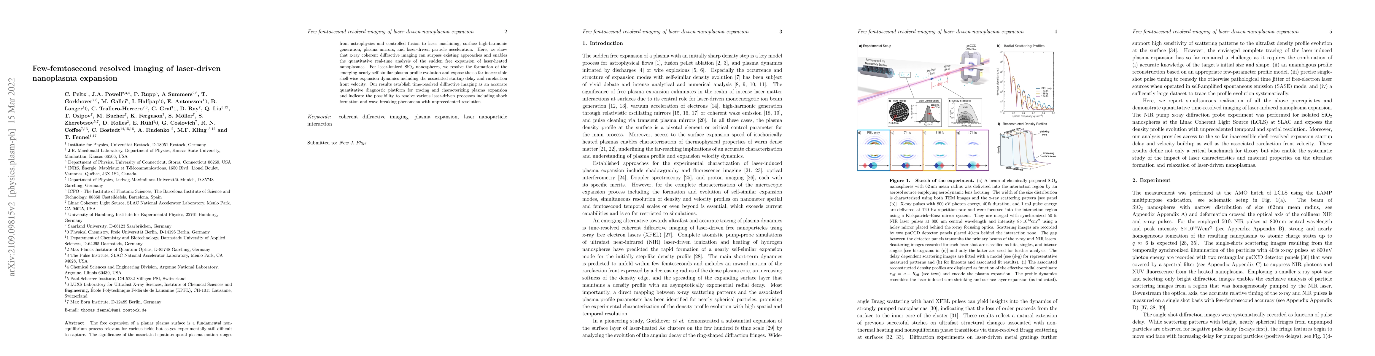 Thumbnail for Few-femtosecond resolved imaging of laser-driven nanoplasma expansion