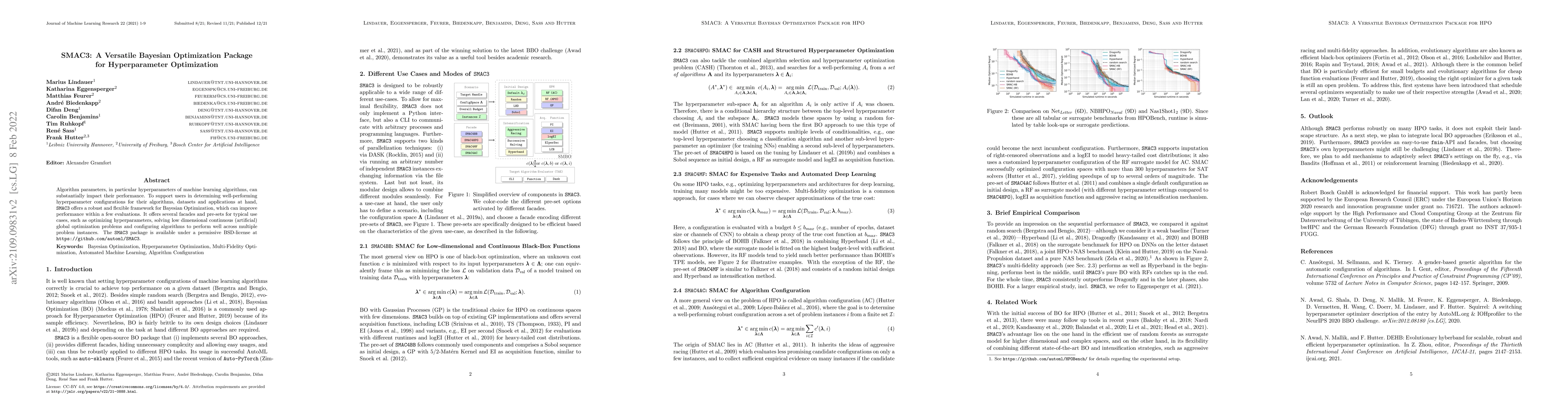 Thumbnail for SMAC3: A Versatile Bayesian Optimization Package for Hyperparameter
  Optimization