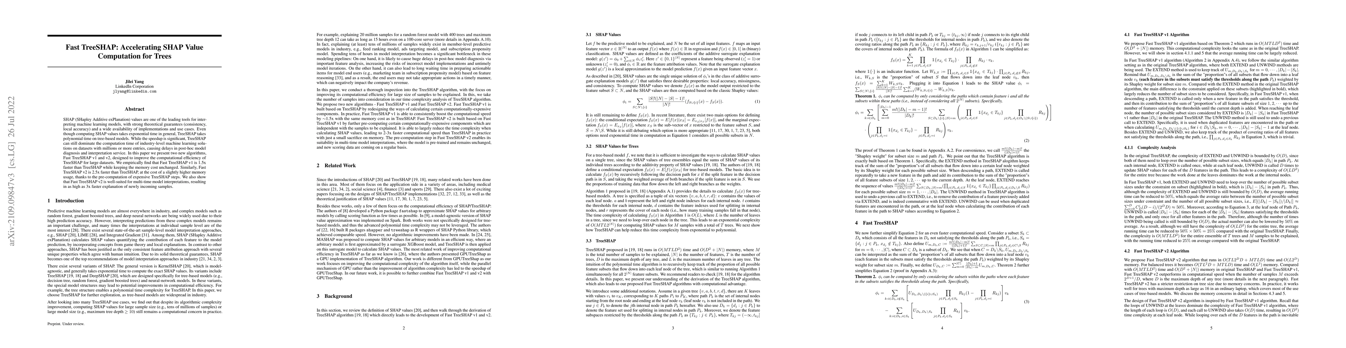 Thumbnail for Fast TreeSHAP: Accelerating SHAP Value Computation for Trees