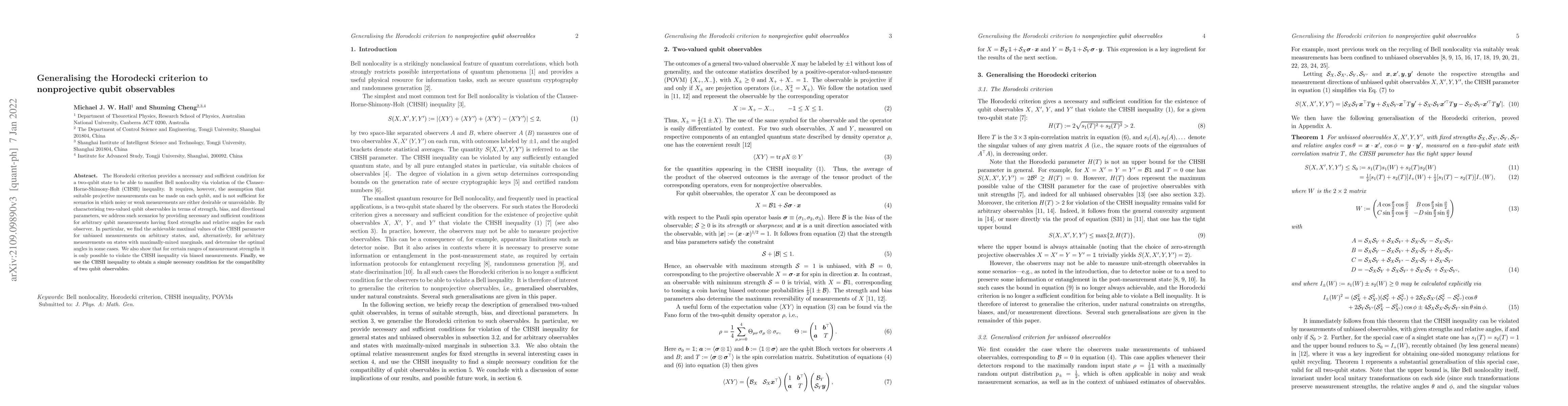 Thumbnail for Generalising the Horodecki criterion to nonprojective qubit measurements