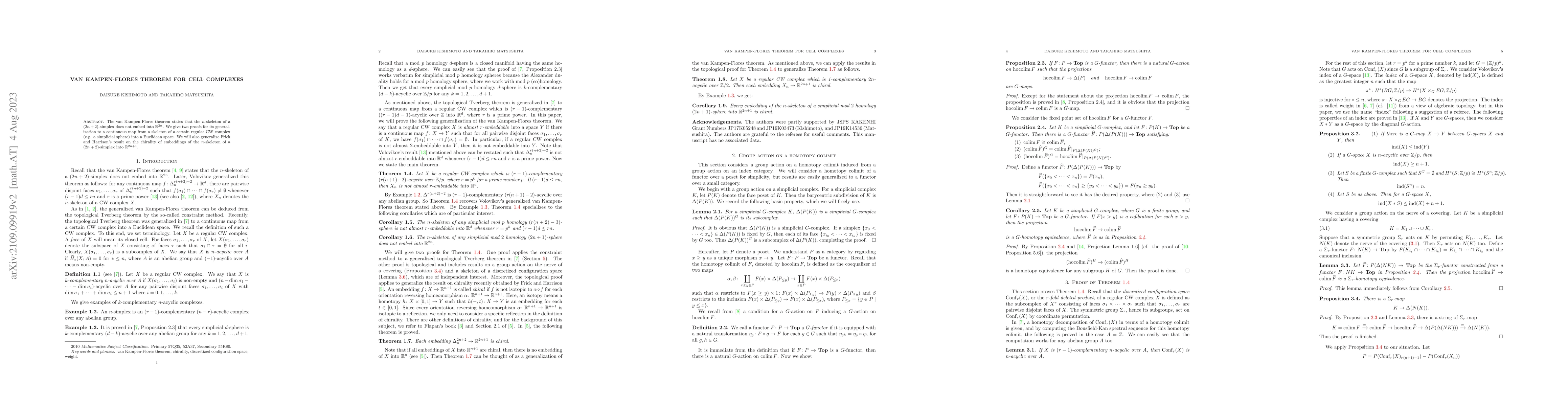 Thumbnail for Van Kampen-Flores theorem for cell complexes